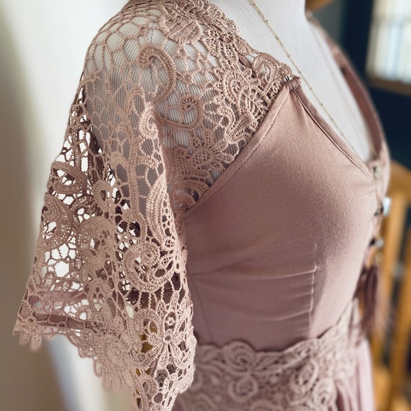 NWT Dusty Rose Maxi Dress - Picture 2 of 7